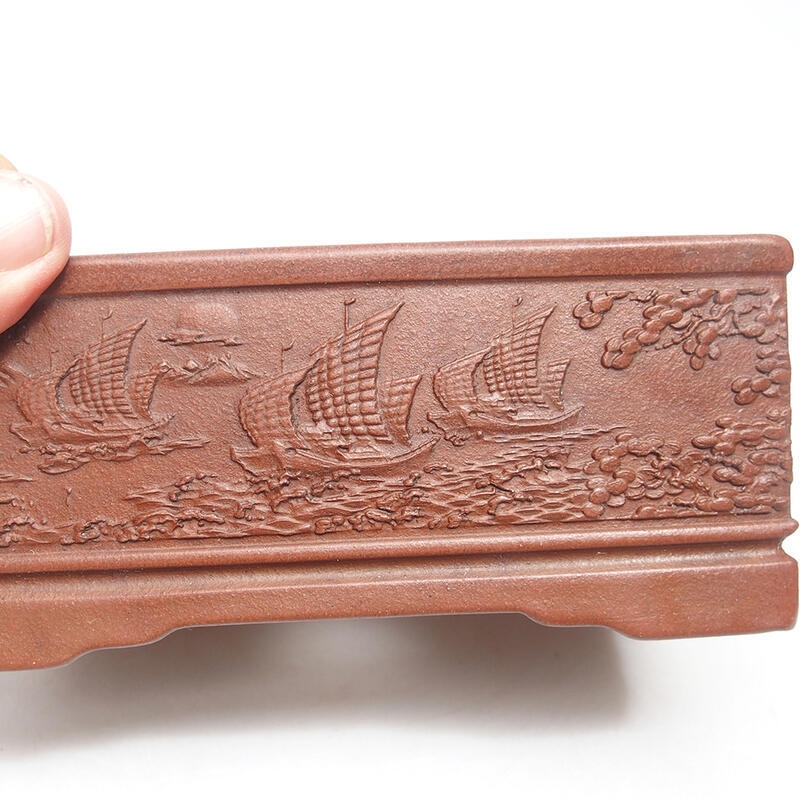 Bonsaischale 15,5 x 11,5 x 6,5 cm, Farbe braun