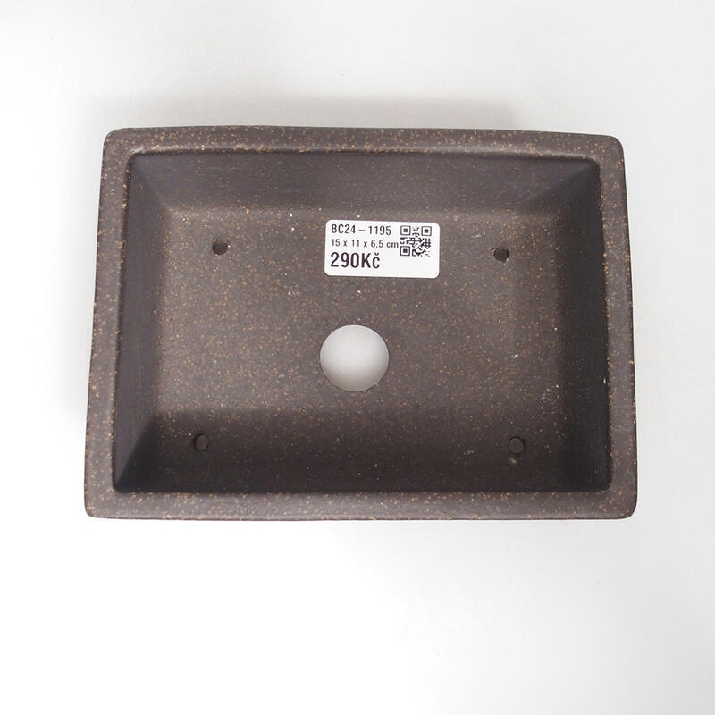 Bonsaischale 15,5 x 11,5 x 6,5 cm, Farbe braun ocker