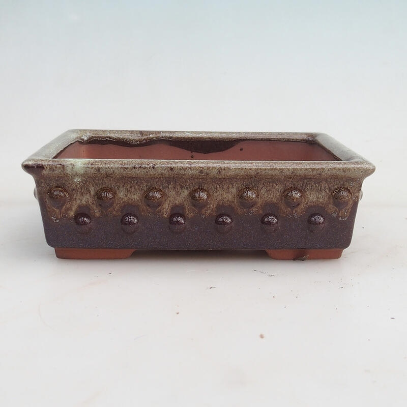 Bonsaischale 15 x 11 x 4,5 cm, Farbe burgunderrotbraun