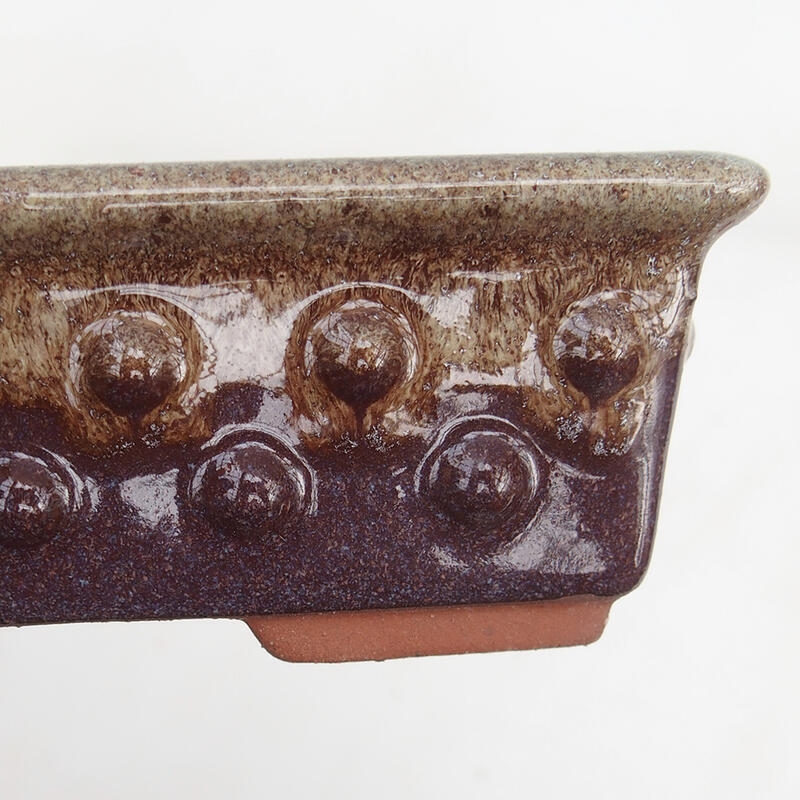 Bonsaischale 15 x 11 x 4,5 cm, Farbe burgunderrotbraun