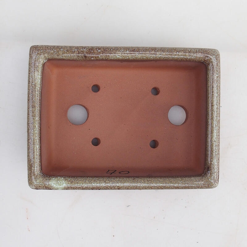 Bonsaischale 15 x 11 x 4,5 cm, Farbe burgunderrotbraun