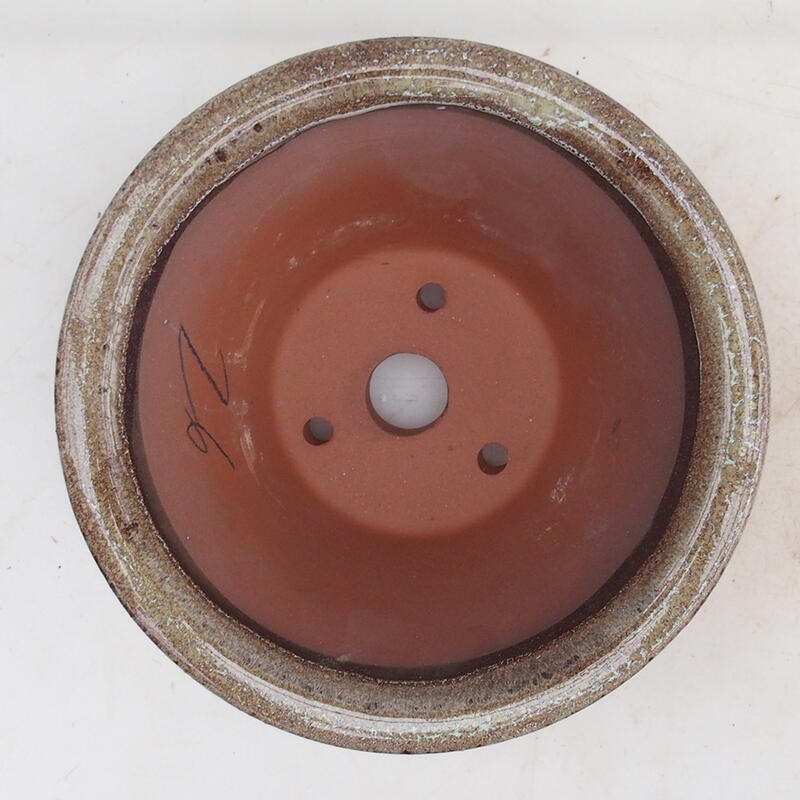 Bonsaischale 15 x 15 x 7 cm, Farbe weinrotbraun