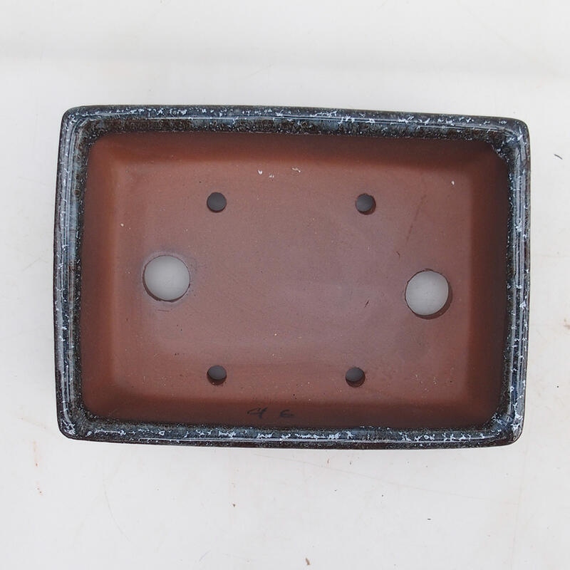 Bonsaischale 16 x 11,5 x 4,5 cm, Farbe weinrot-grau