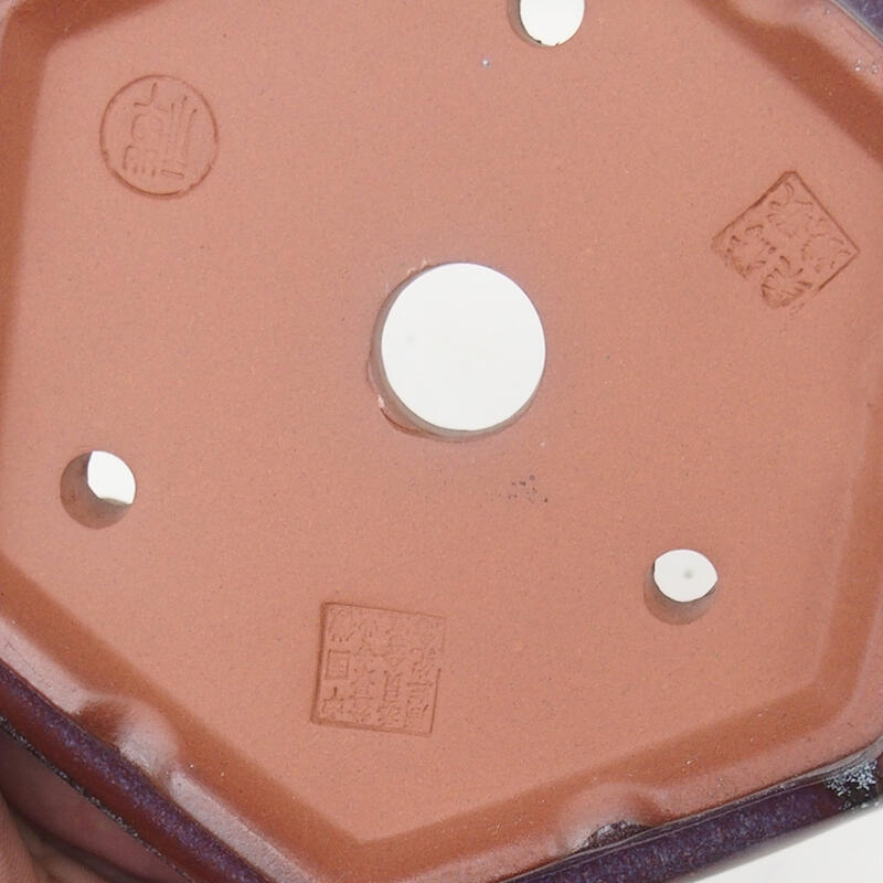 Bonsai-Schale 16 x 14 x 5 cm, bordeauxrot