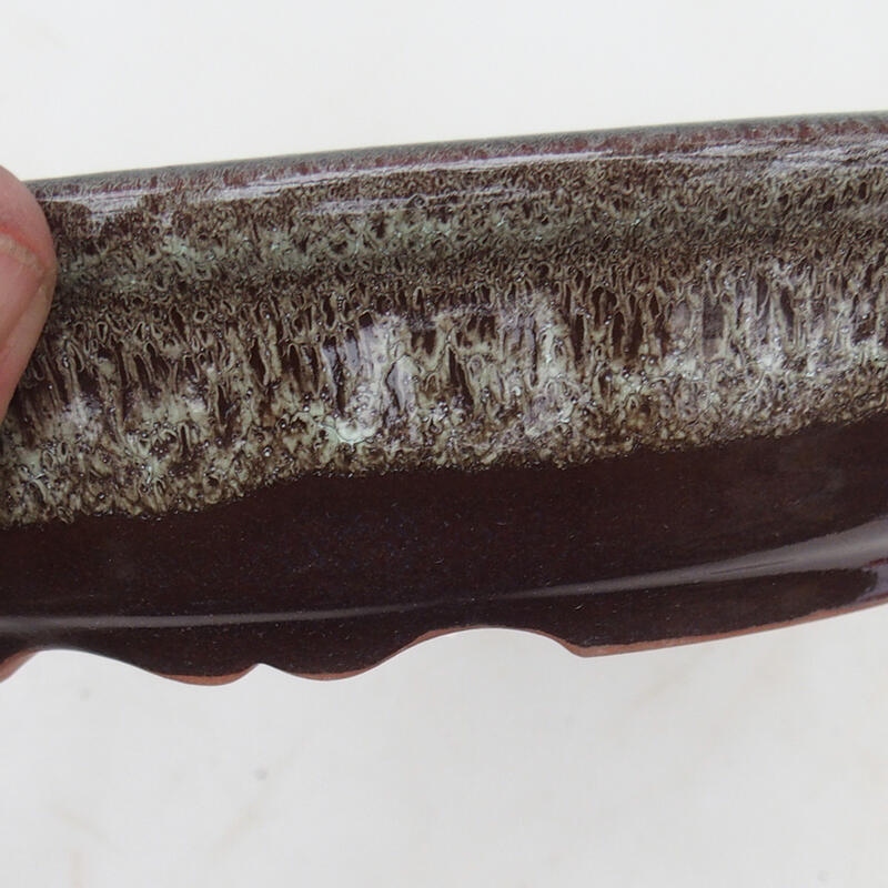 Bonsaischale 18,5 x 15 x 4,5 cm, Farbe braun