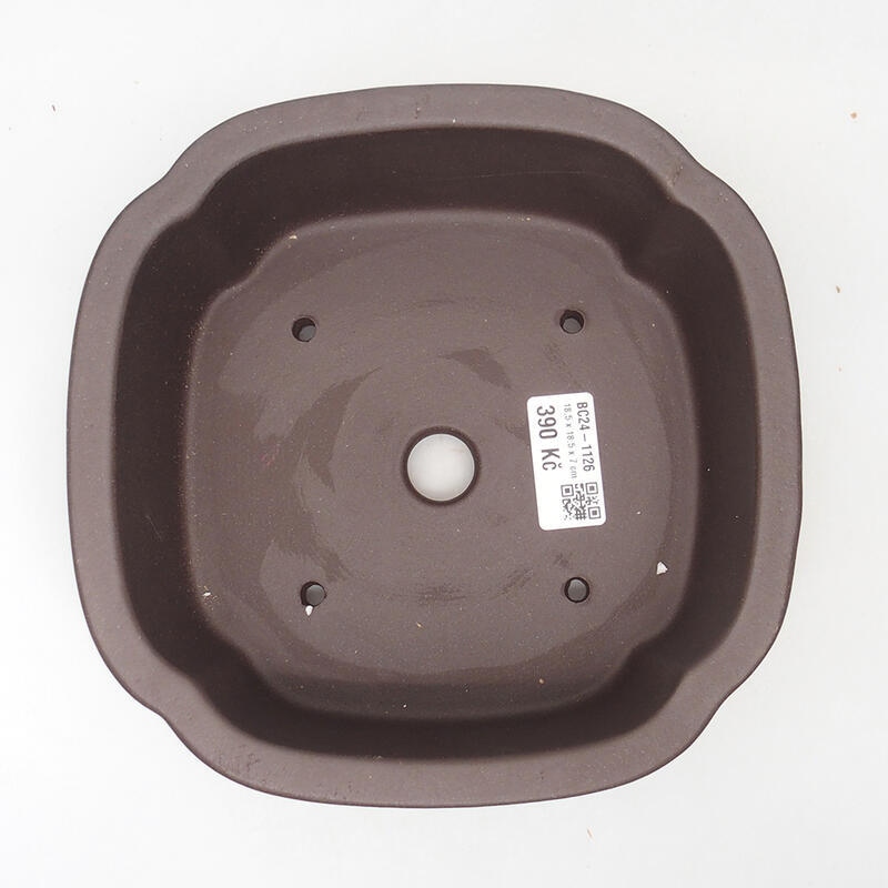 Bonsaischale 18,5 x 18,5 x 7 cm, Farbe braun