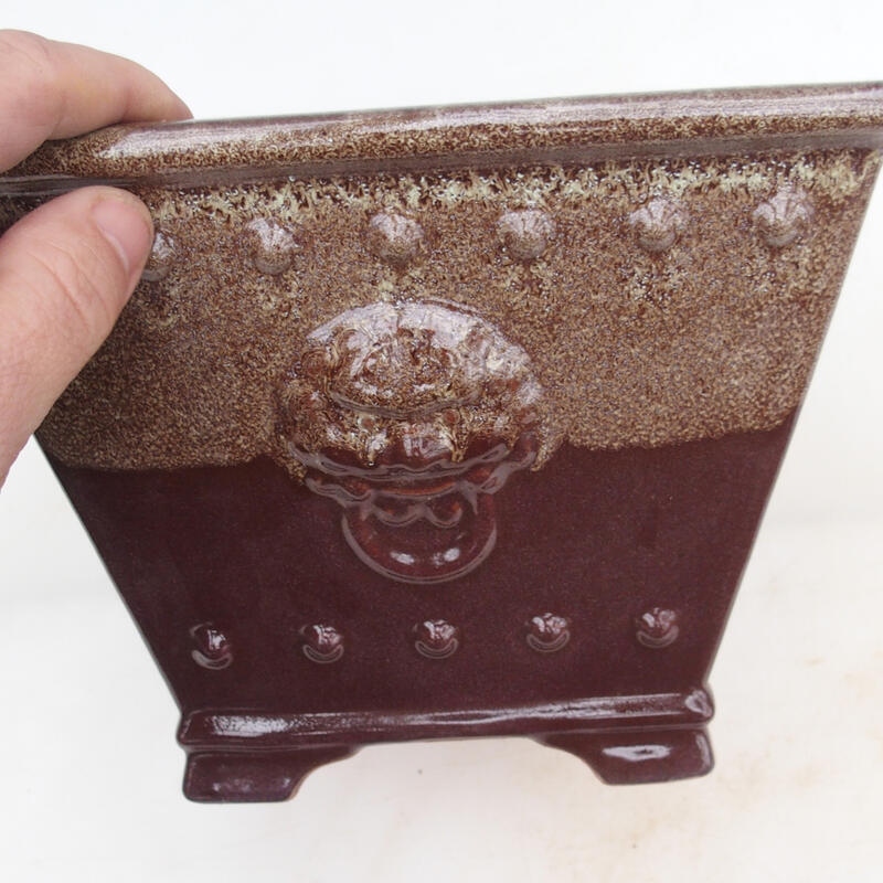 Bonsaischale 20 x 20 x 15,5 cm, braun