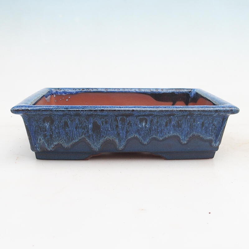 Bonsaischale 21,5 x 16 x 5 cm, Farbe blau