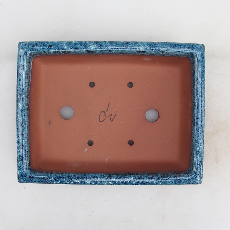 Bonsaischale 21,5 x 16 x 5 cm, Farbe blau-weiß