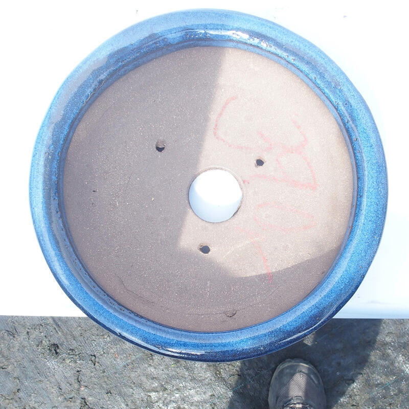 Bonsaischale 22 x 22 x 5,5 cm blau