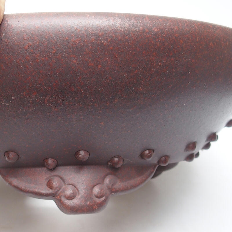 Bonsaischale 29 x 29 x 9,5 cm, Farbe braun-schwarz