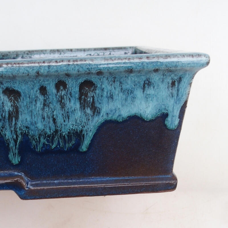 Bonsaischale 31 x 22 x 8 cm, Farbe blau-weiß