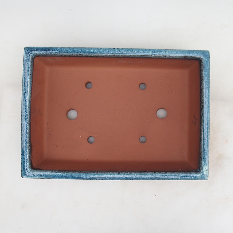 Bonsaischale 31 x 22 x 8 cm, Farbe blau-weiß