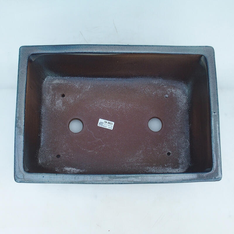 Bonsaischale 41,5 x 29 x 17,5 cm, Farbe blau-beige - nur Palettentransport