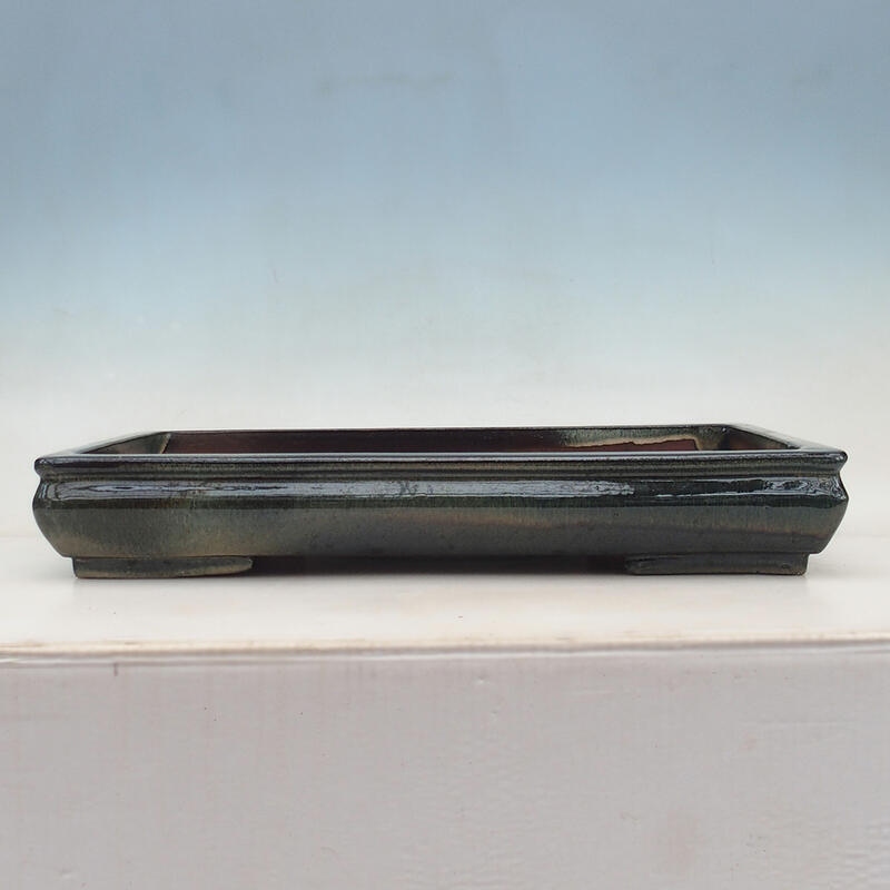 Bonsaischale 51 x 33 x 8 cm, blau-grün - nur Palettentransport