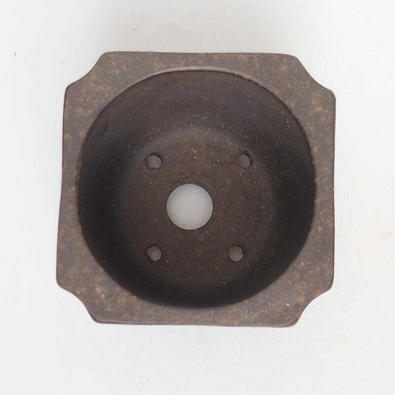 Bonsaischale 7 x 7 x 6 cm, Farbe bräunlich ocker