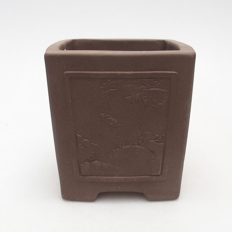 Bonsaischale 9,5 x 9,5 x 10 cm, Farbe braun