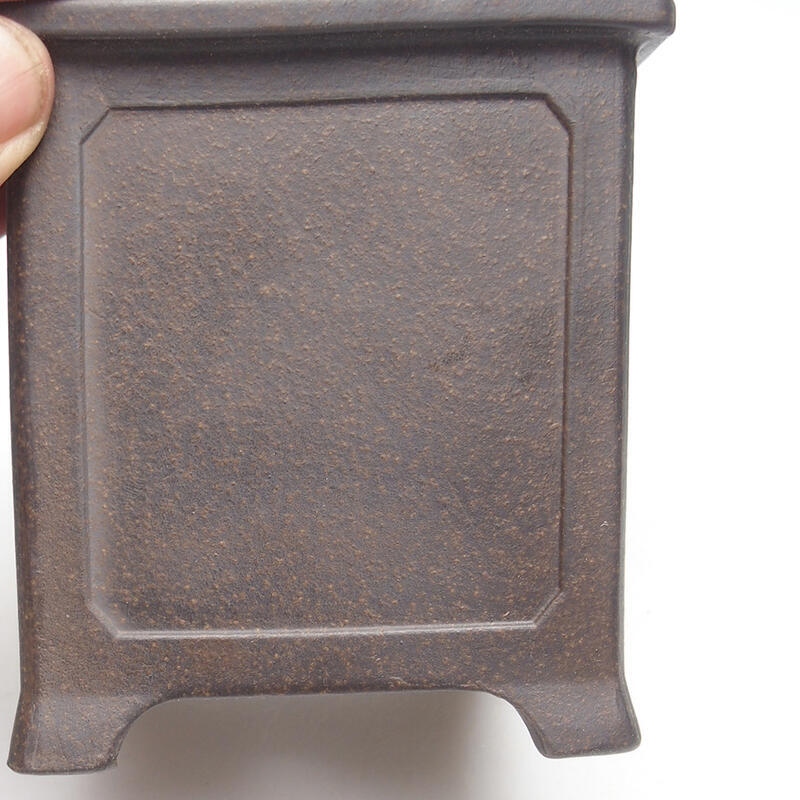 Bonsaischale 9,5 x 9,5 x 10 cm, Farbe braun ocker