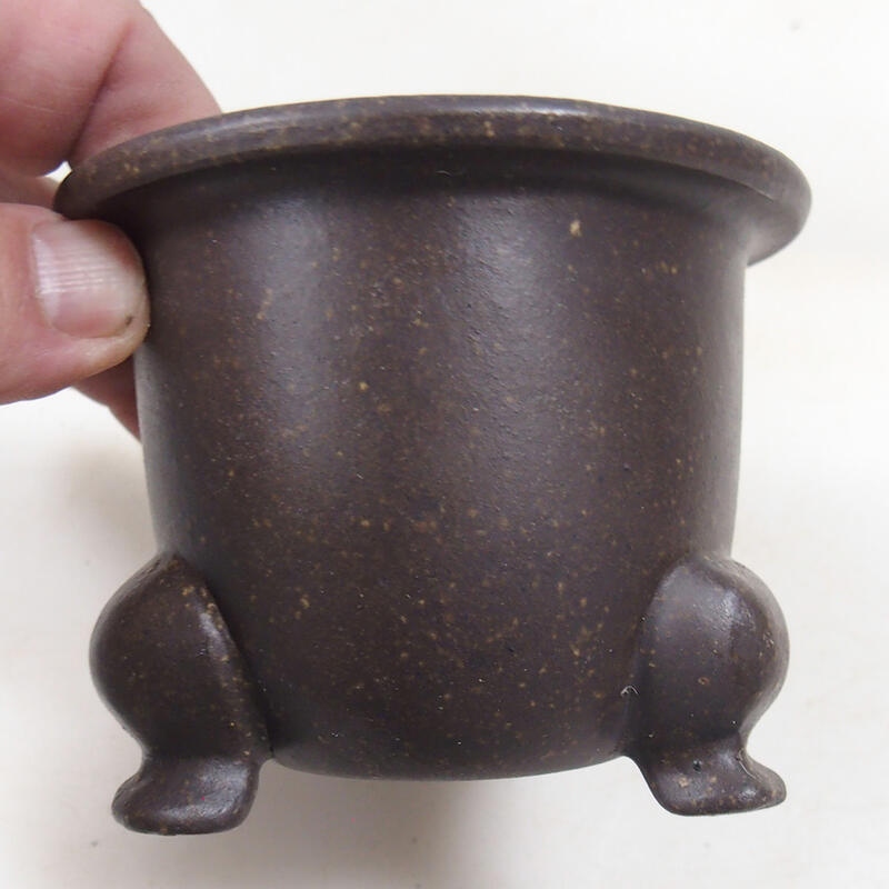 Bonsaischale 9,5 x 9,5 x 7,5 cm, Farbe braun ocker