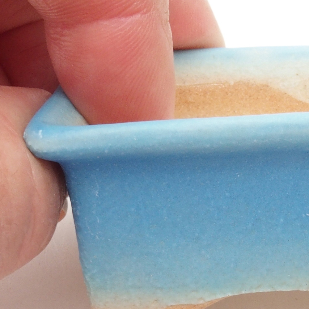 Mini-Bonsaischale 5,5 x 4 x 2,5 cm, Farbe blau