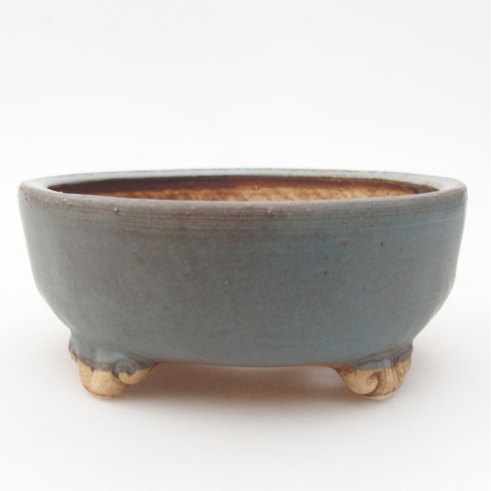 Bonsaischale aus Keramik 11 x 11 x 4,5 cm, Farbe blau