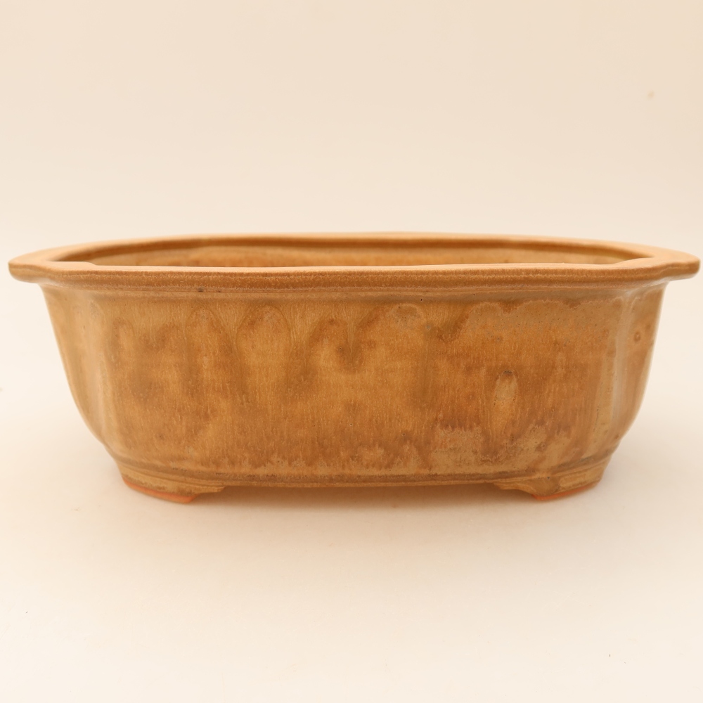 Bonsaischale aus Keramik 23 x 19 x 7 cm, braun