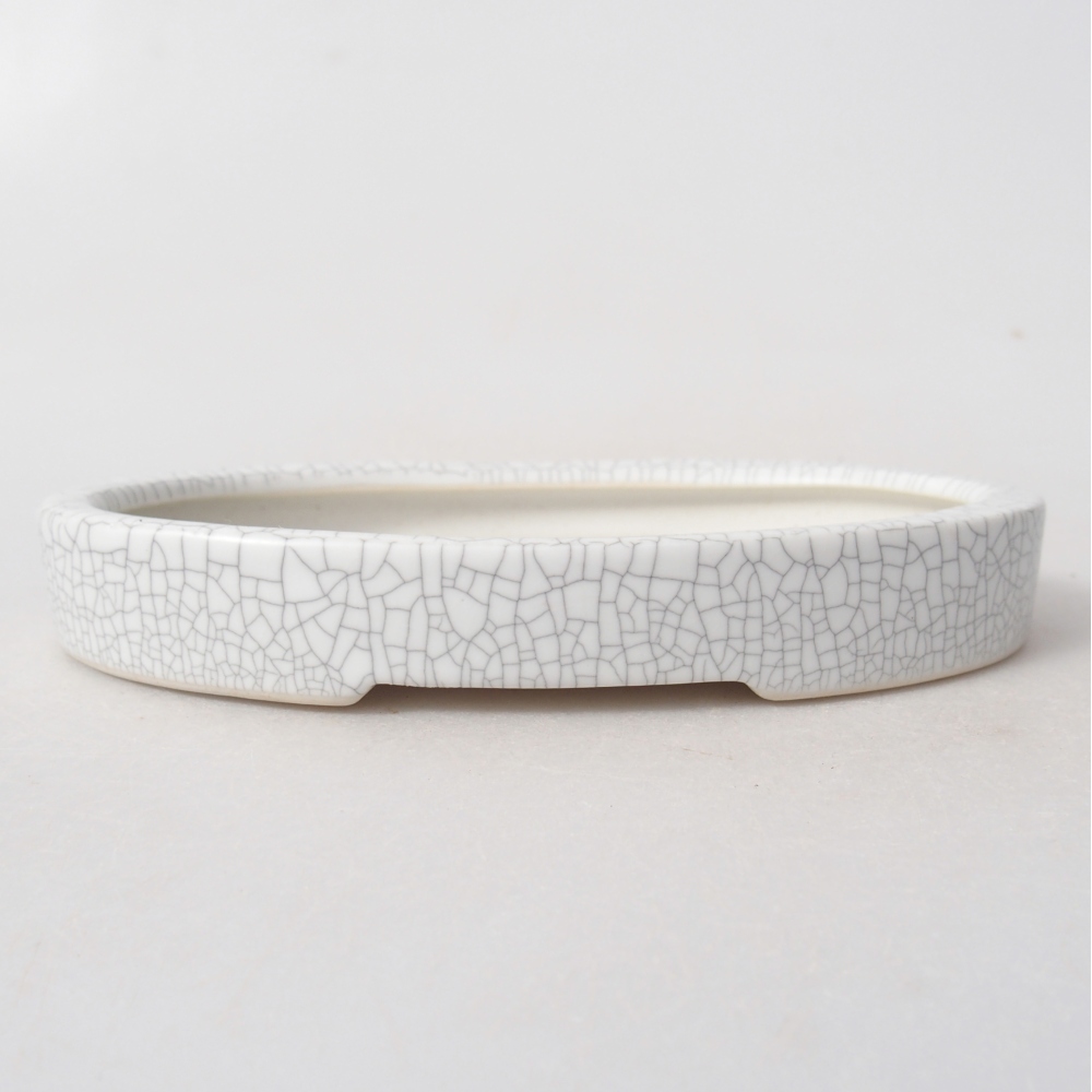 Bonsaischale aus Keramik 15,5 x 10 x 2 cm, Raku-Farbe