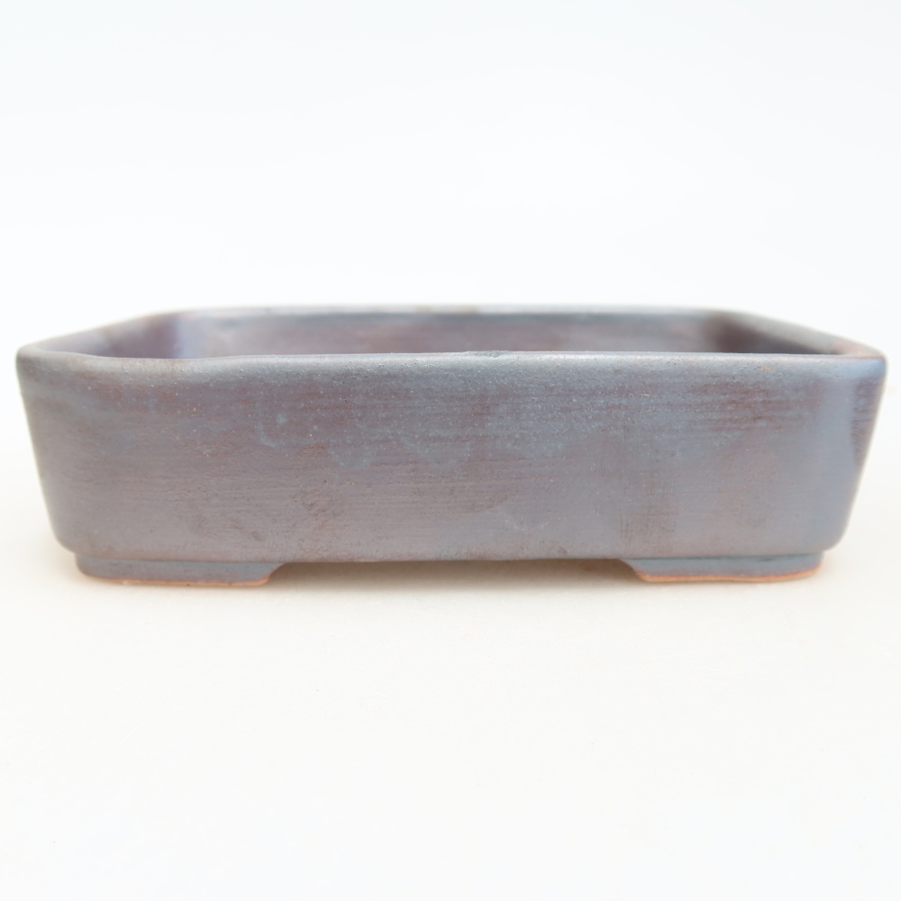 Keramik-Bonsai-Schale, 13 x 9,5 x 3,5 cm, metallfarben
