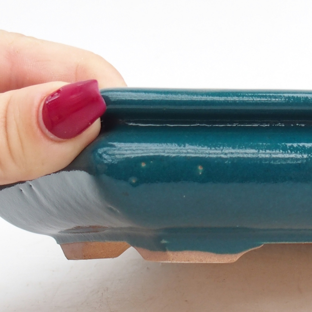 Bonsaischale aus Keramik 20 x 17,5 x 4 cm, grün