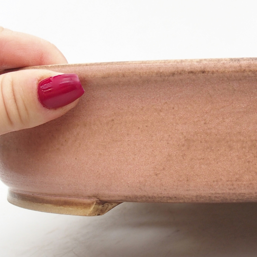 Bonsaischale aus Keramik 26 x 23,5 x 6 cm, rosa