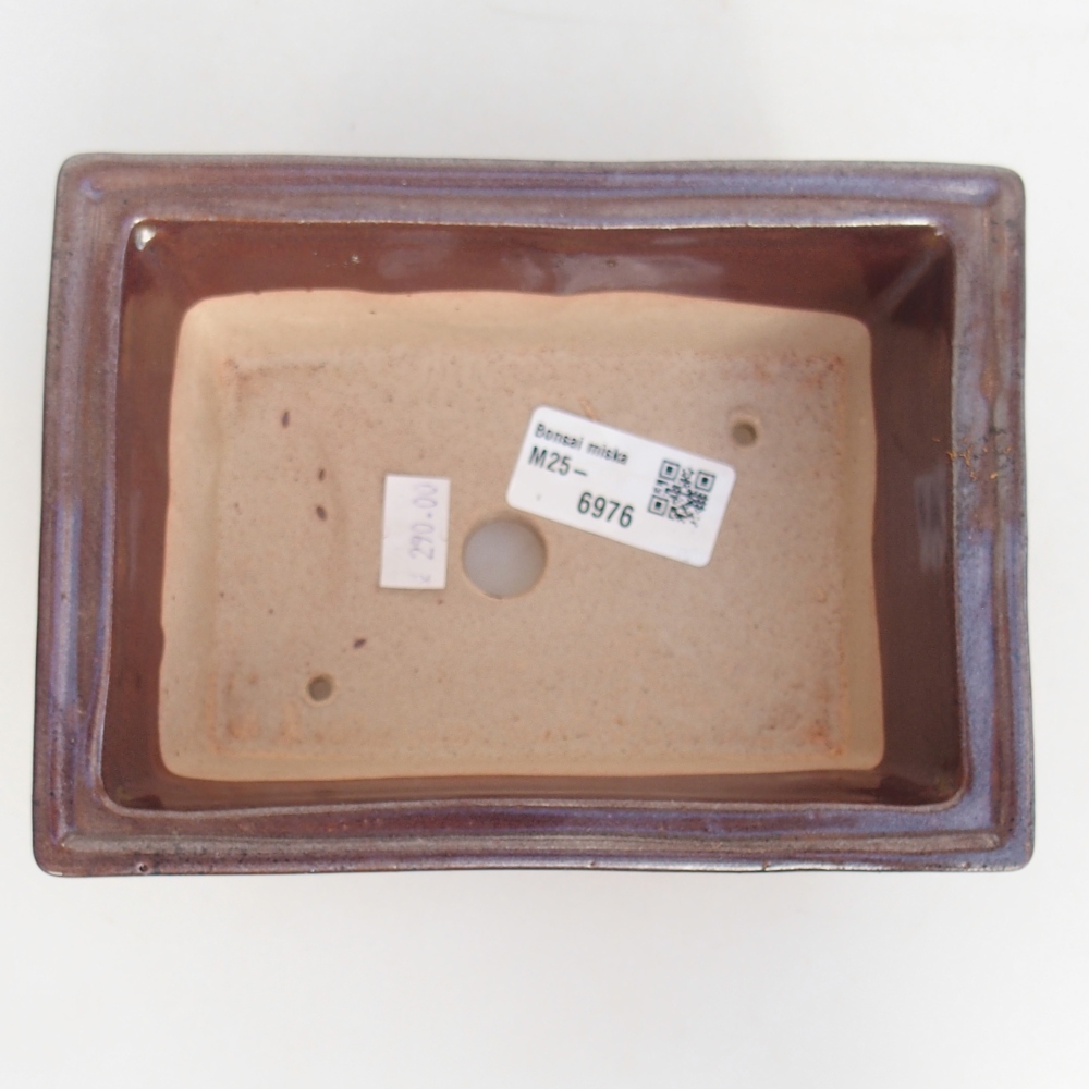 Bonsaischale aus Keramik 16 x 12 x 6 cm, bordeauxrot