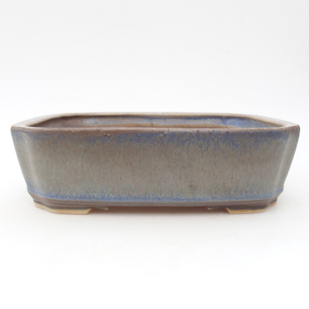 Bonsaischale aus Keramik 21 x 18 x 6 cm, Farbe blau