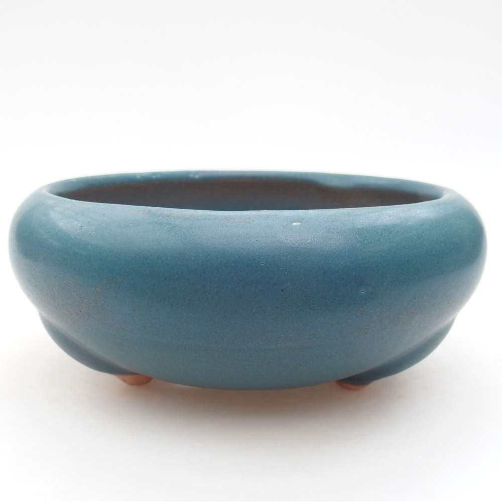 Bonsaischale aus Keramik 14 x 14 x 6,5 cm, Farbe blau