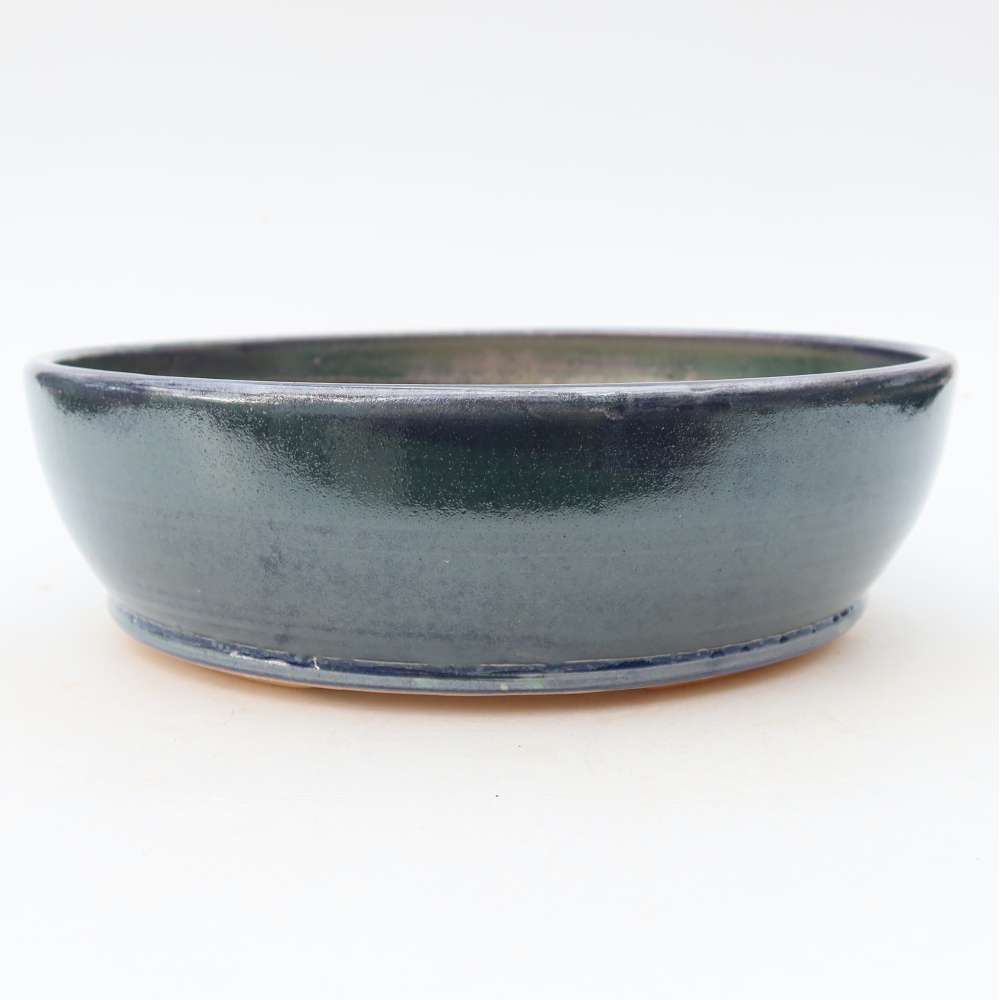 Bonsaischale aus Keramik 20 x 20 x 6 cm, Farbe blau