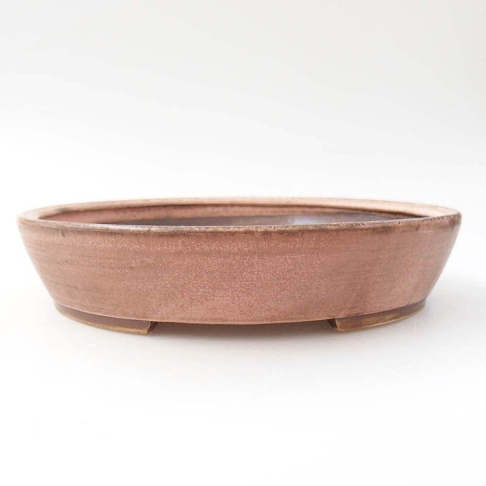 Bonsaischale aus Keramik 20,5 x 18,5 x 4,5 cm, rosa