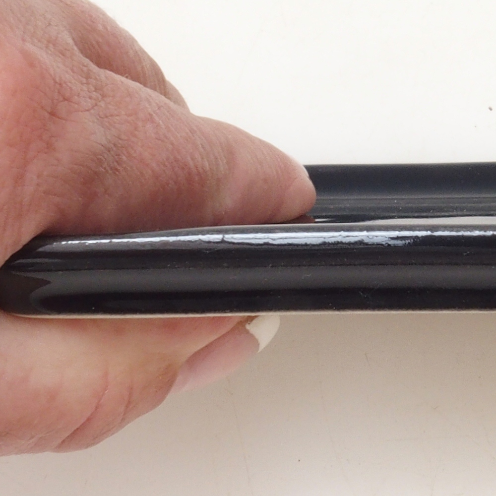 Rechteckige Bonsaischale D5-M - 12,5 x 10,5 x 1 cm - schwarz