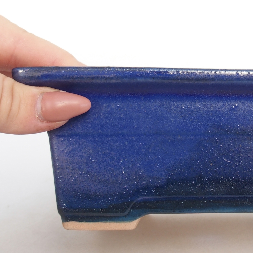 Bonsaischale aus Keramik 16 x 12 x 6 cm, Farbe blau