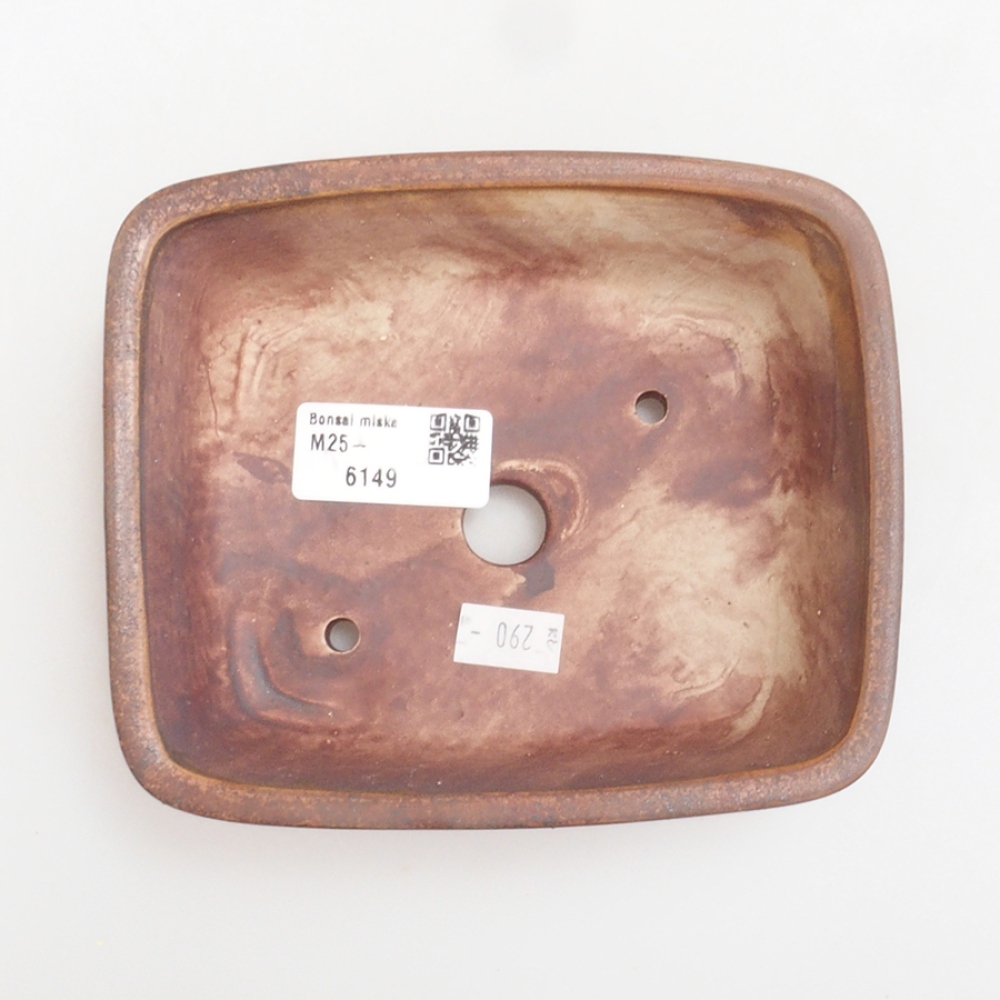 Bonsaischale aus Keramik 10 x 8,5 x 4 cm, braun