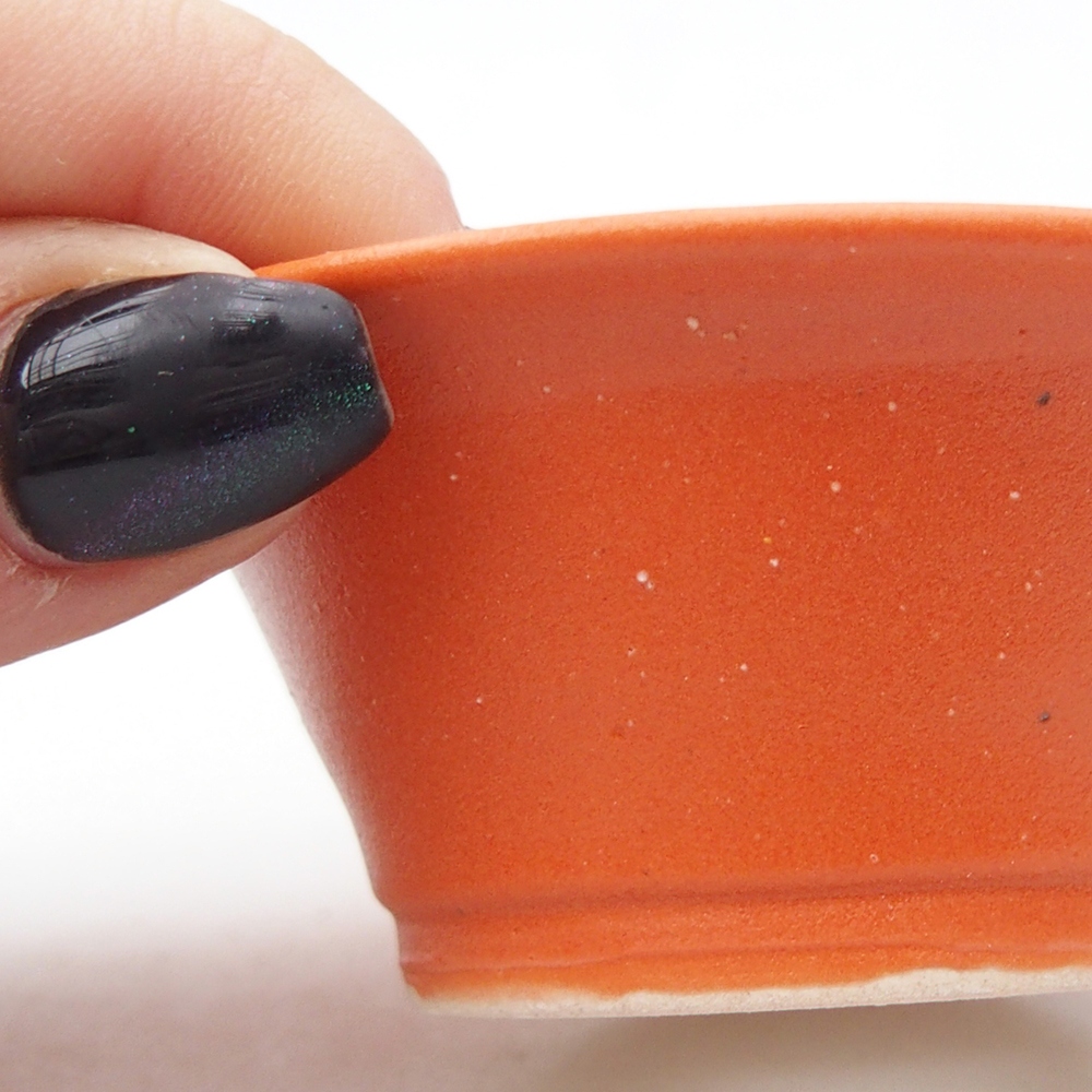 Mini-Bonsaischale 7,5 x 7,5 x 3 cm, orange