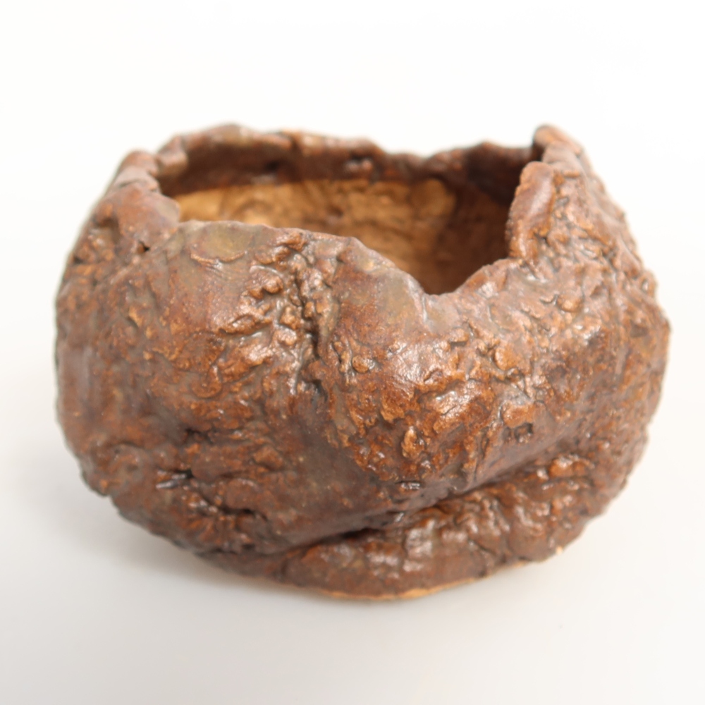 Keramikschale  7 x 7 x 5,5 cm, Farbe: braun