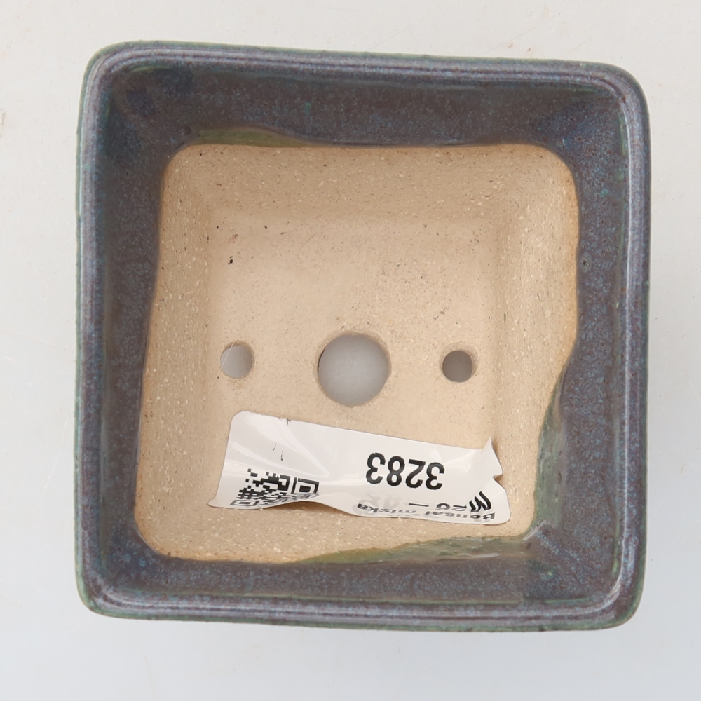 Keramik-Bonsai-Schale, 6,5 x 6,5 x 5 cm, Farbe: Grau