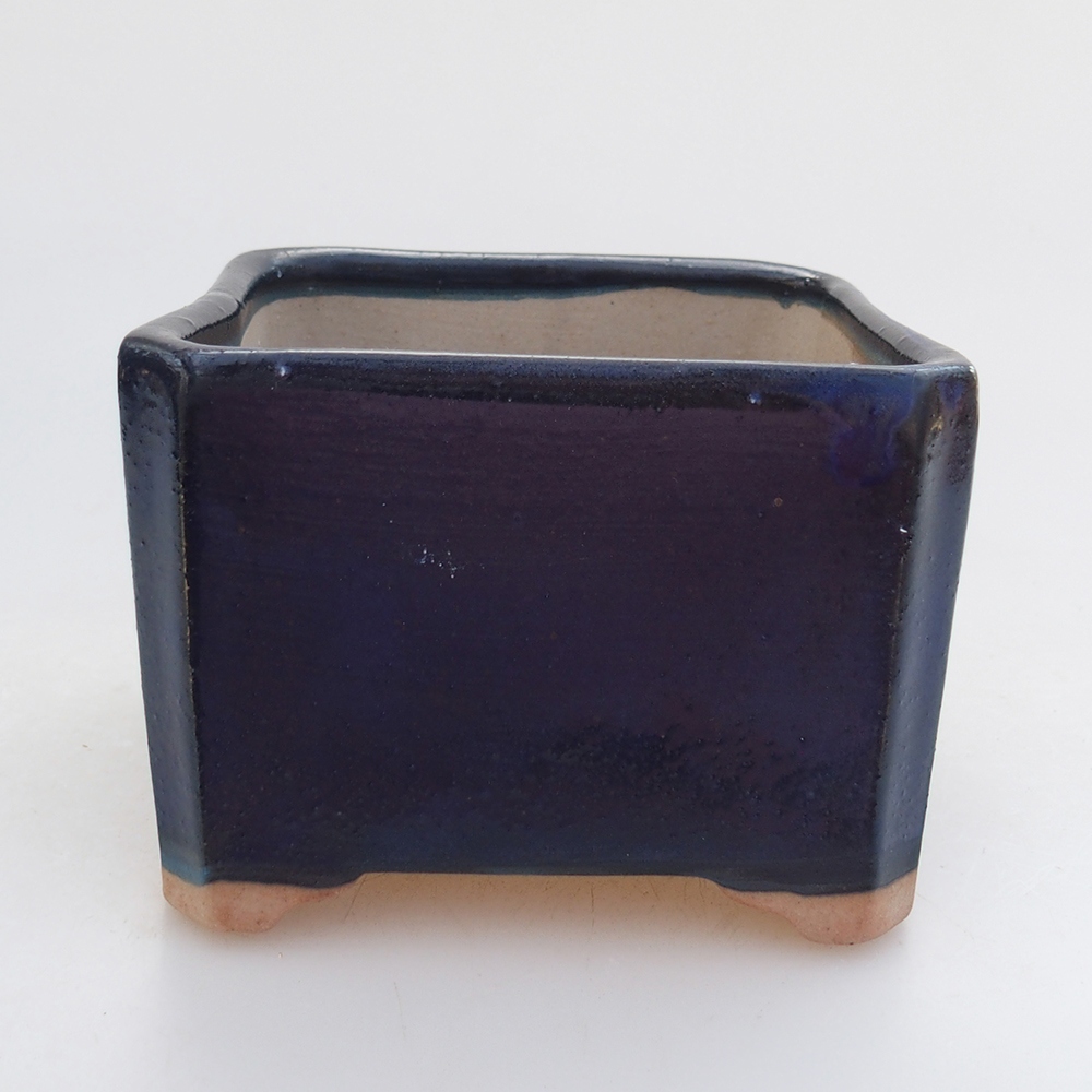 Bonsaischale aus Keramik 9 x 9 x 7 cm, Farbe blau