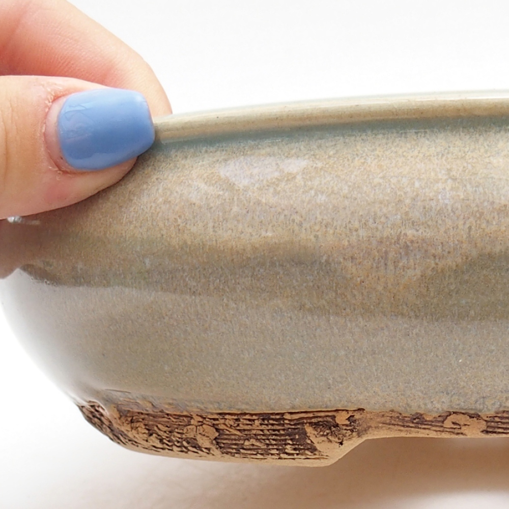 Bonsaischale aus Keramik 18 x 18 x 5,5 cm, grün