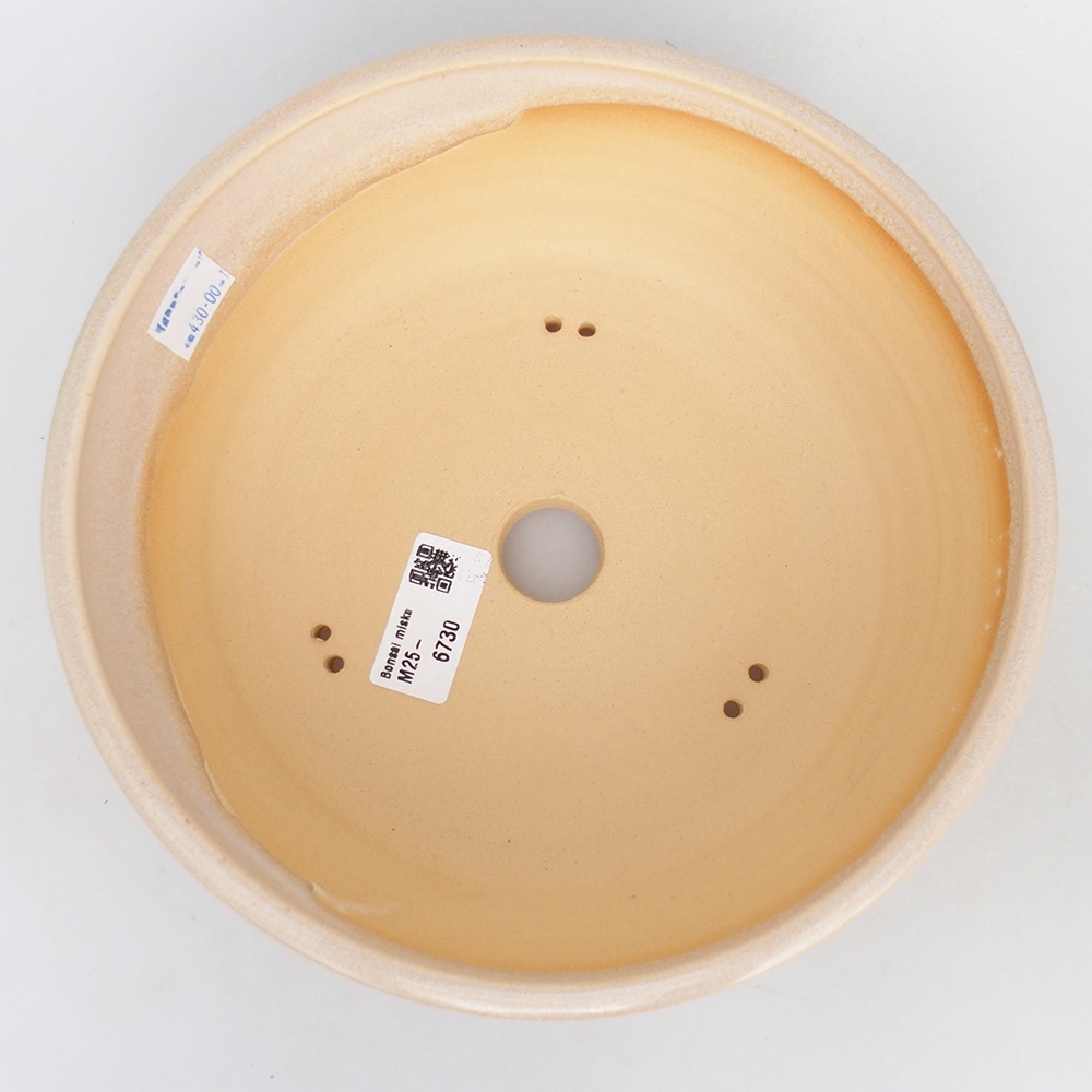 Bonsaischale aus Keramik 22 x 22 x 7,5 cm, Farbe beige