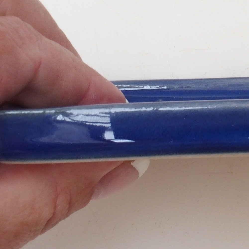 Bonsai-Schale quadratisch M - 10 x 10 x 1,5 cm - blau