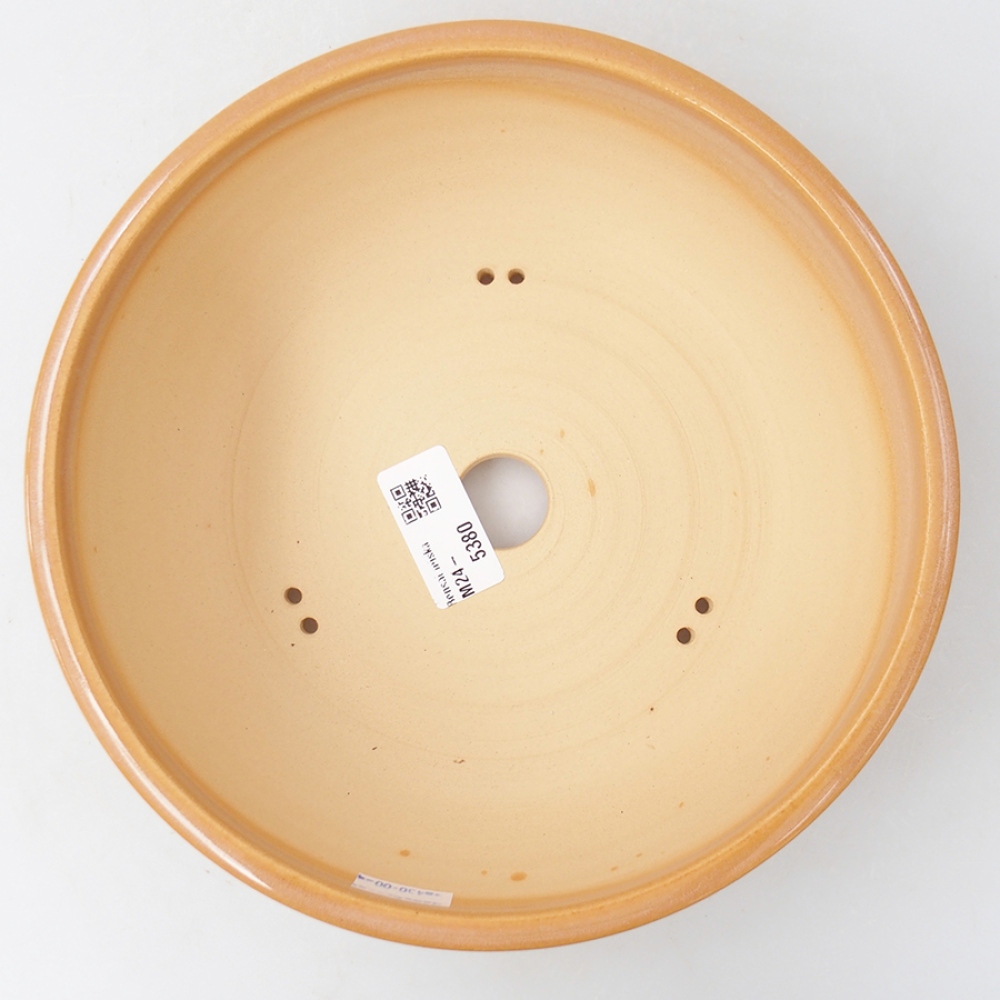 Bonsaischale aus Keramik 20,5 x 20,5 x 7,5 cm, Farbe beige