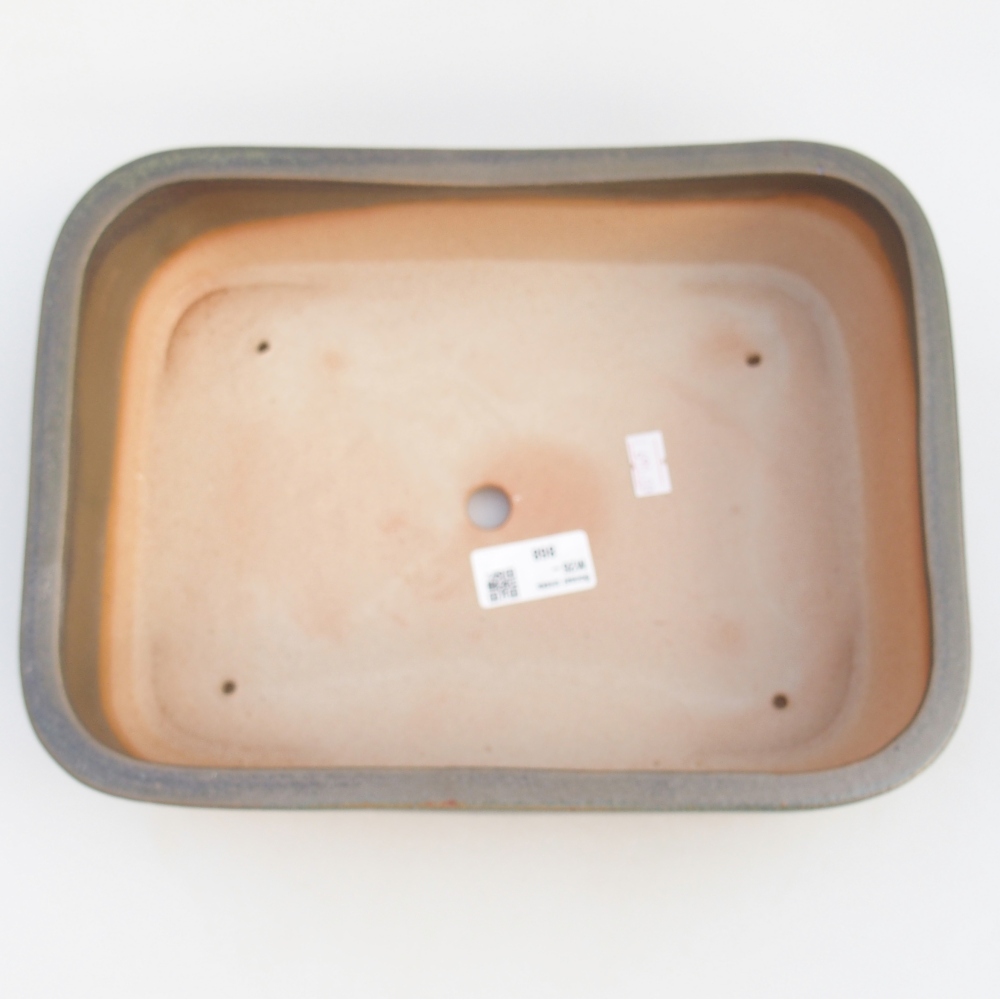 Bonsaischale aus Keramik 28 x 20,5 x 7,5 cm, grün-braun