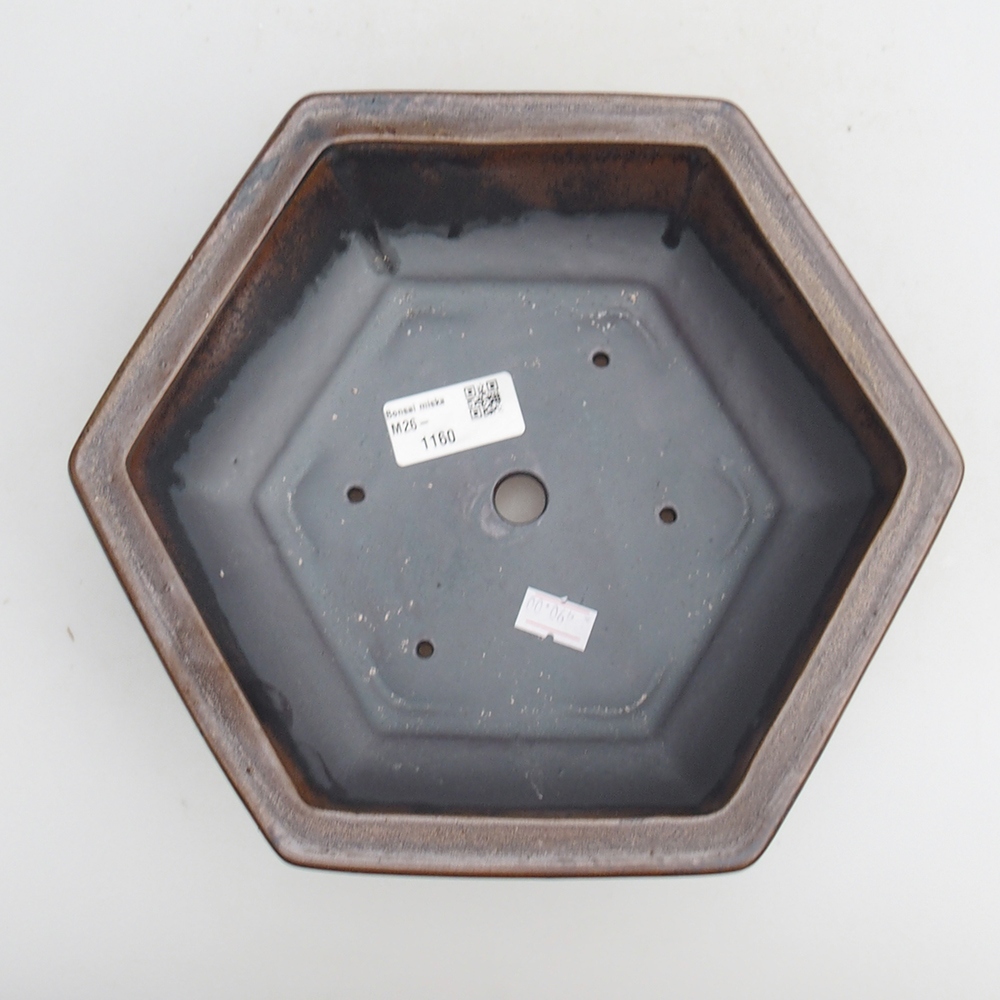 Bonsaischale aus Keramik 23 x 21 x 7,5 cm, braun