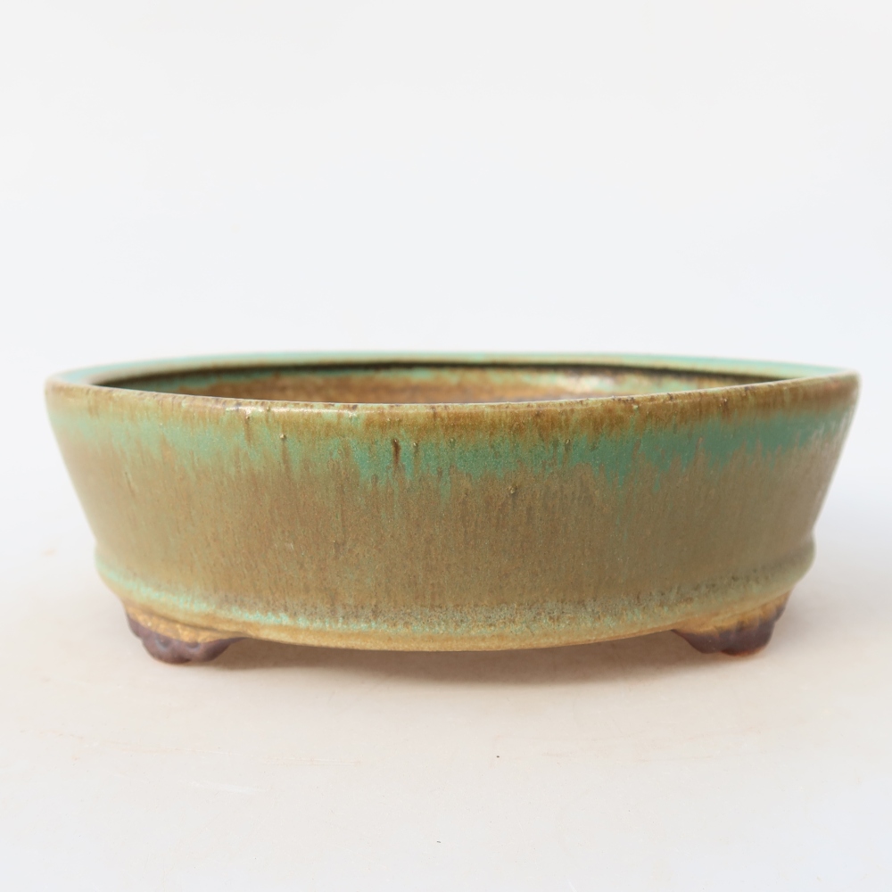 Bonsaischale aus Keramik 18 x 18 x 5 cm, grün