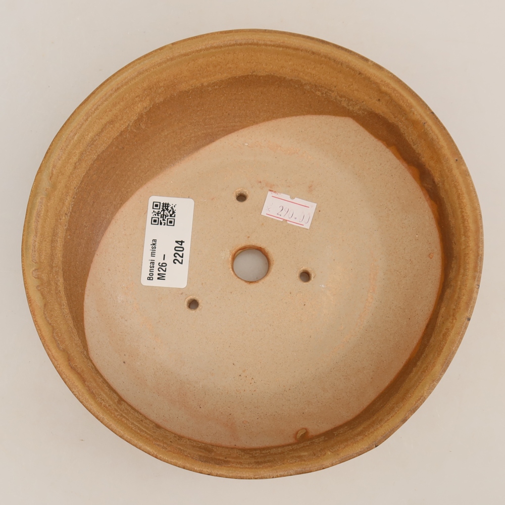 Keramik-Bonsai-Schale, 17,5 x 17,5 x 4,5 cm, Farbe: Beige